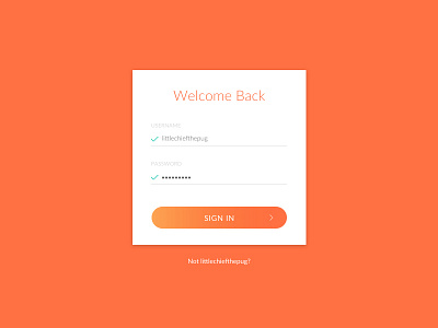 Log In - Daily UI #001 challenge daily100 dailyui flat minimal sign up ui