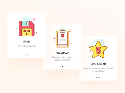 Pop-ups feedback icon pop ups save star ui