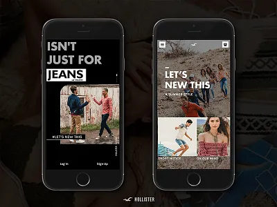 Hollister App Redesign app hollister redesign ui