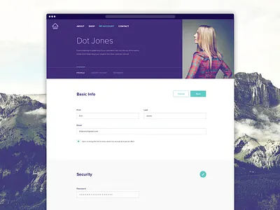 Profile basic info ecommerce edit form fields my account password profile save shop