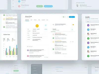 CRM - Dashboard+ app chart clean crm dashboard interface task ui user ux web