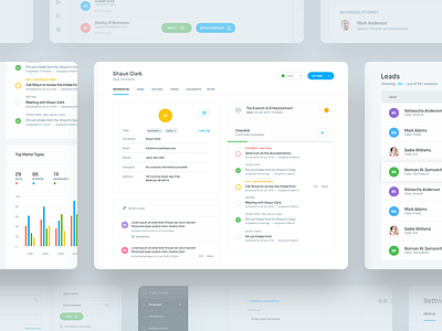 CRM - Dashboard+ app chart clean crm dashboard interface task ui user ux web