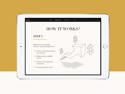 KOL Marketing Site illustration kol marketing marketing site steps ui uiux user interface website