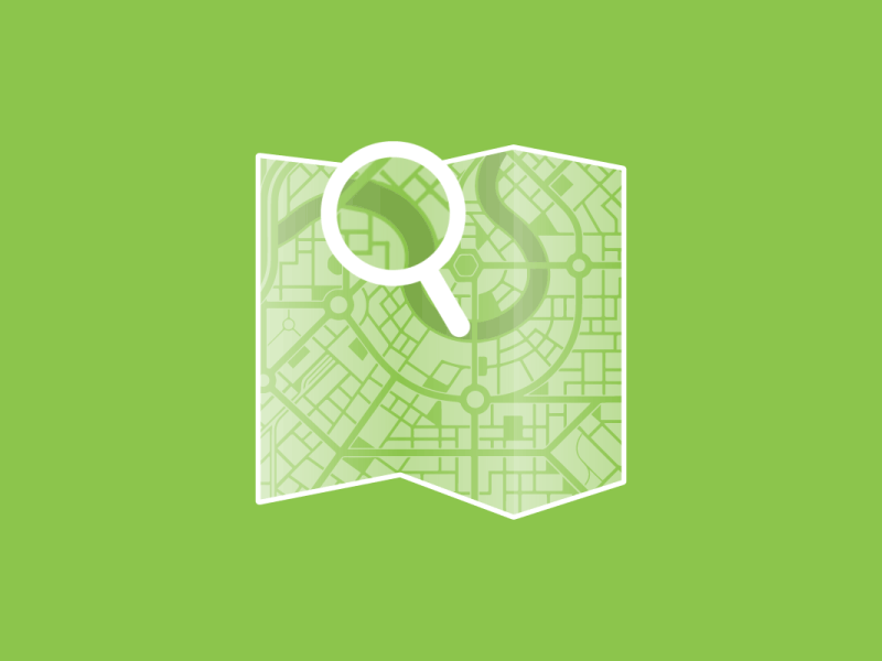 Loading Store Locator animation loading magnifying glass map seamless loop search spinner