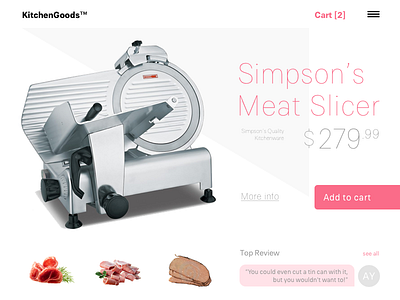 #DailyUI 012 - E-Commerce Shop (Single Item) buy cart daily ui ecom ecommerce meat review shop slicer