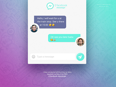 Daily UI #013 0-Messenger concept dailyui dailyuichallenge facebook flash icon messenger minimal modern ool sterjo ui