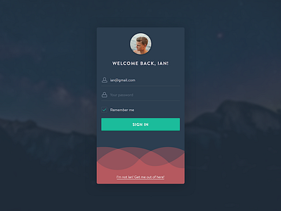 Daily UI 001 - Login app dark design form interface login mobile signin signup ui