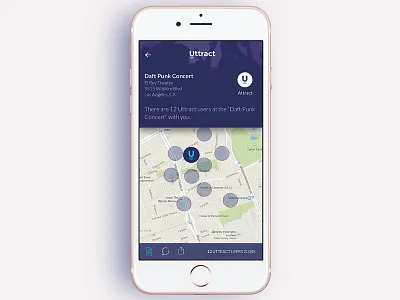 Uttract Maps app cx friends ios location map minimal mobile profile ui ux