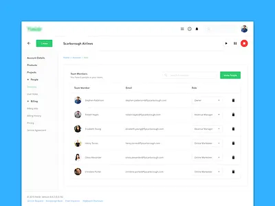 Team Directory dashboard directory enterprise people team user management user roles users