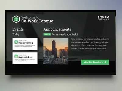 Rise Vision Premium Directory announcements communication css digital signage directory display html information interactive keyboard material design search