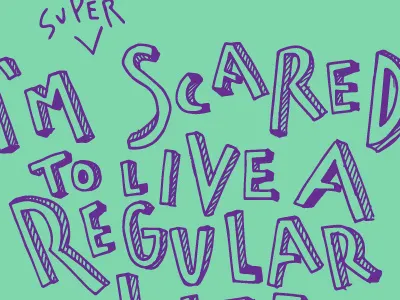 Regular life doodles lettering sharpie