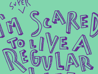 Regular life doodles lettering sharpie