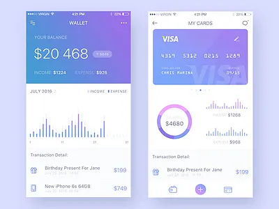 Day020-Wallet/Cards card credit payment ui ux wallet