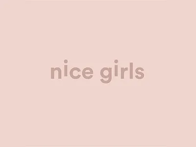 nice girls circular custom font pink type typography