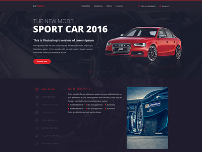 Sell Car Themes car dark skin hcm nam red website