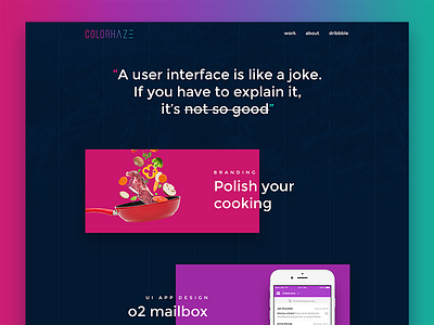 COLORHΛZΞ - brand new portfolio site 2016 2016 colors design neon portfolio ui website
