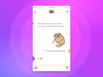 #DailyUI 013 - Direct Messaging chat daily ui design direct messaging dm emoji message sticker
