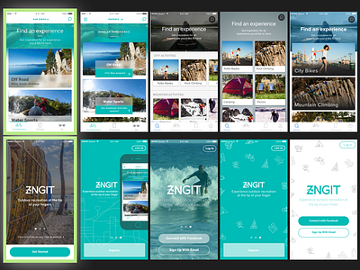UI Concepts for a Project app concepts feed ios iphone login mobile process signup ui ux welcome
