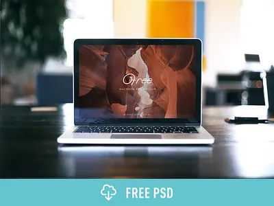 Free MacBook Mockup PSD agency branding download free freebie laptop mac macbook mockup photorealistic photoshop psd
