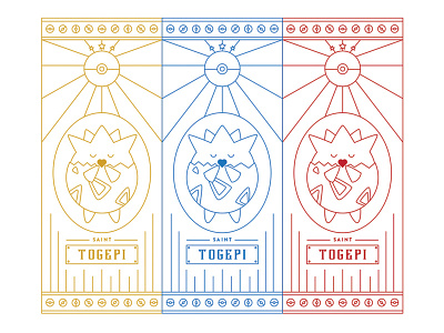 Togepi Prayer Candle Labels candle icon illustration lines packaging pokemon pokemon go togepi