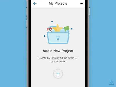 Empty States add download empty folder happy icons illustration new project state vector