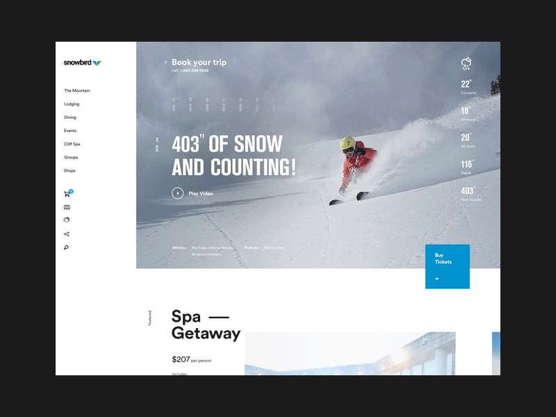 Snowbird Nav nav ui website