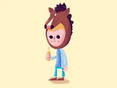 Do the Bojack bojack bojack horseman cartoon child costume drink horse