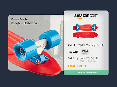 Credit Card Checkout 002 amazon checkout credit card dailyui pennyboard visa