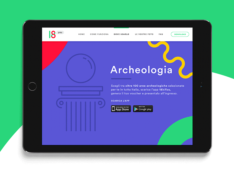 18 is You - category heroes color colorful flat hero ipad mockup ui vector webdesign