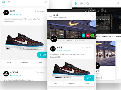 App to find nearby shops android app ecommerce nearby news offers shops stores ui ux