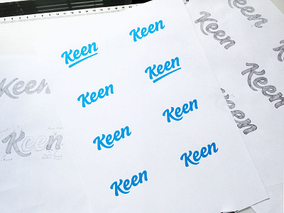 Keen Logotype Variations Shot branding custom lettering custom type hand lettering lettering logo logo design logotype process typography word mark