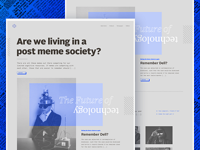 Internet newspaper blog design monospace newspaper ui web website