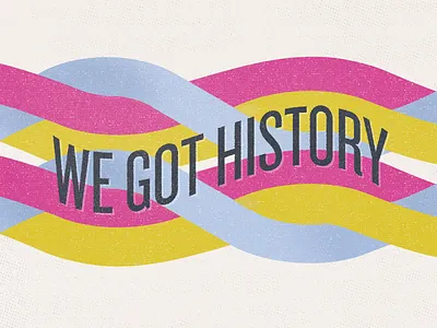 We Got History album braid cd cover gig lockup music rope type vector