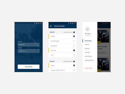 Club Centenario — Mobile App app centenario clean club ios minimal mobile social
