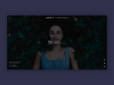 MOOVY - Website campaign dark film movie responsive showreel ui ux veaceslav burian website