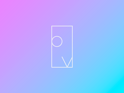 Architecture Logo bv gradient initials monogram rectangle