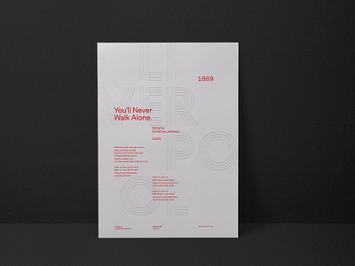 YNWA grid layout liverpool poster typography