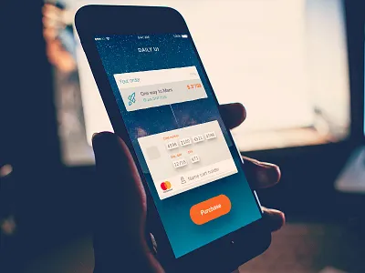 Checkout Cart mobile | DailyUI Challenge - 002 002 card checkout daily ui dailyui login mobile rocket space travel ui
