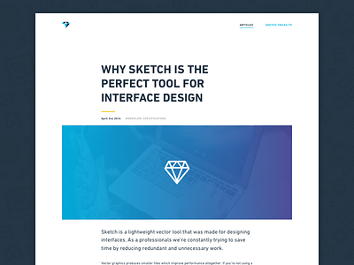 Sketch Tricks Blog Post blog landing page sketch web design