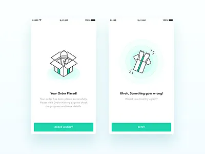 Empty States - Part 02 - App UI/UX Design android ecommerce empty state fashion ios iphone market onboarding ui ux