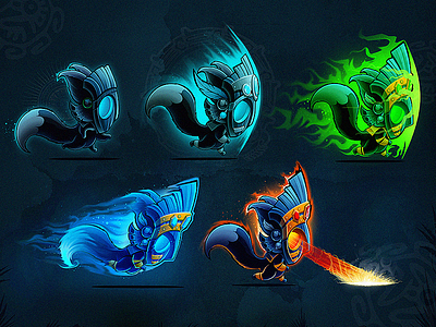 Raccoo character concept game hero magic platform power raccon raccoo run