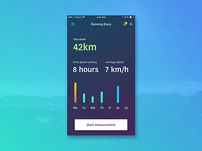 Running app - Concept adidas app colors design interface nike peace run runner running ui ux