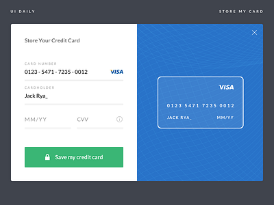 Credit Card Input 004 card credit daily modal ui