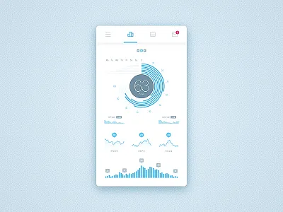 Flat UI Pack 1 analysis app bright dashboard data flat gui ios iphone ui ux white