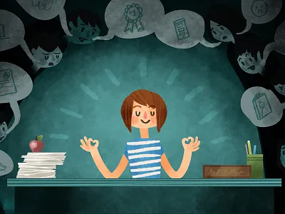 Making Space for Yourself children digital education emotions illustration kids watercolor