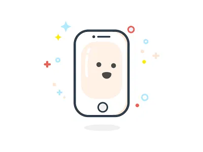 iPhone 6SE adobe art character flat icon illustration illustrator ios iphone line icon simple white