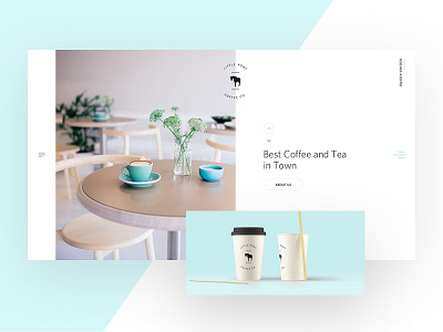 Coffee Shop Minimal clean coffee shop desktop flat landing page minimal minimalism restaurant tiles ui web webdesign
