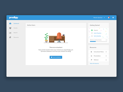 Dashboard - Empty State clean dashboard empty state flat getting started illustration interface onboard ui ux