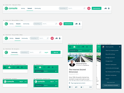 Responsive navs desktop interface mobile nav navigation responsive ui ux web web app