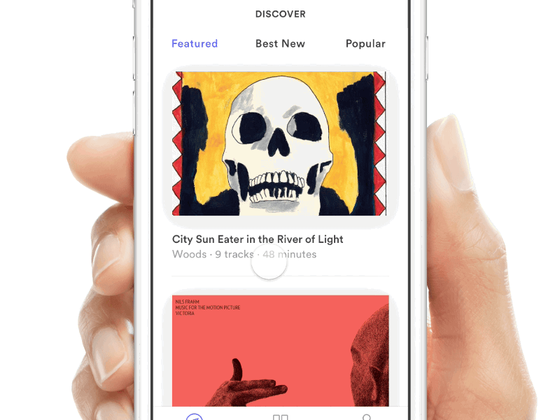 Album Transition 🎹 animation app framer ios mobile music